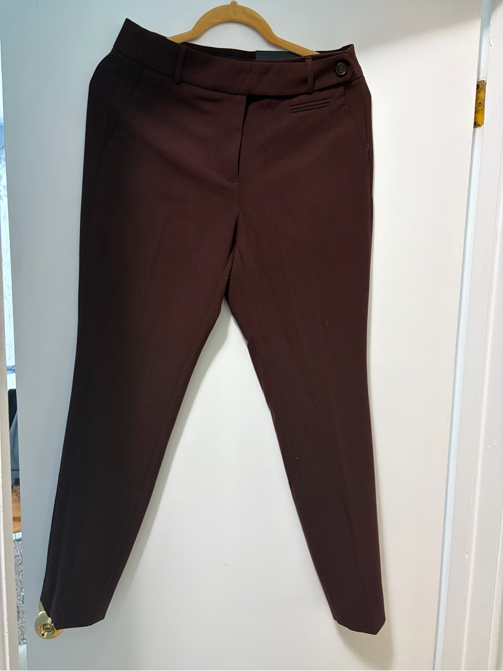 NWT Women’s RW&Co Size 6 Maroon Tailored Ankle Pant